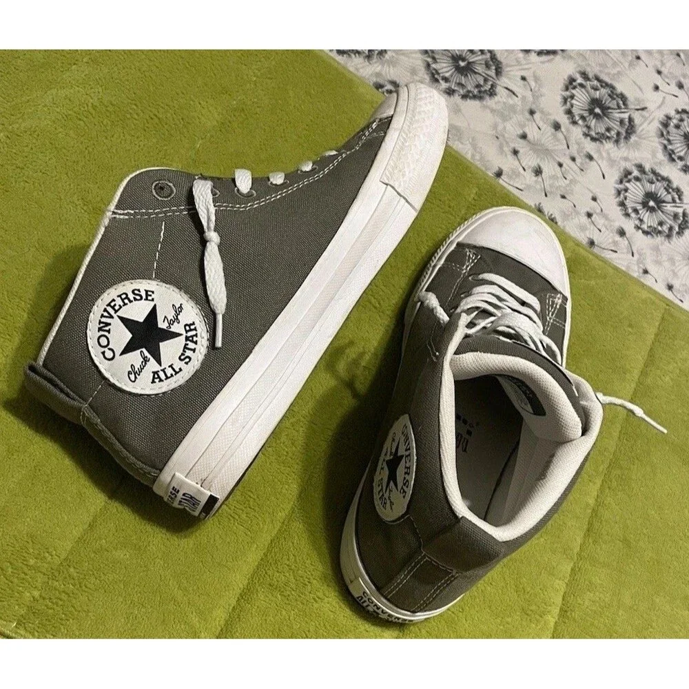 LIFES TOO SHORT Renew Converse All Star Mid Chuck Taylor Mens 6 Womens 8 Juniors